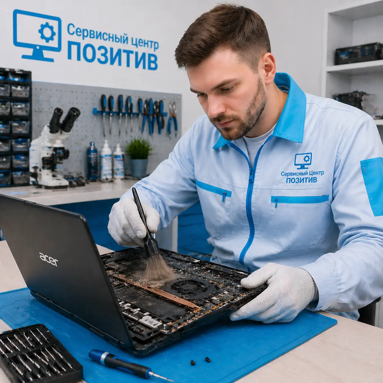 Чистка ноутбука Acer от пыли в Люберцах | Замена термопасты