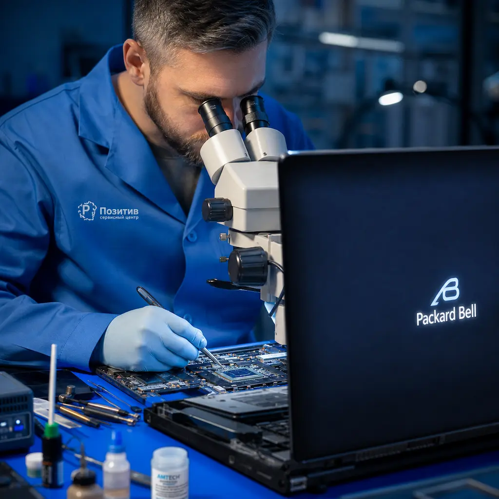 Замена видеокарты ноутбука Packard Bell в Люберцах