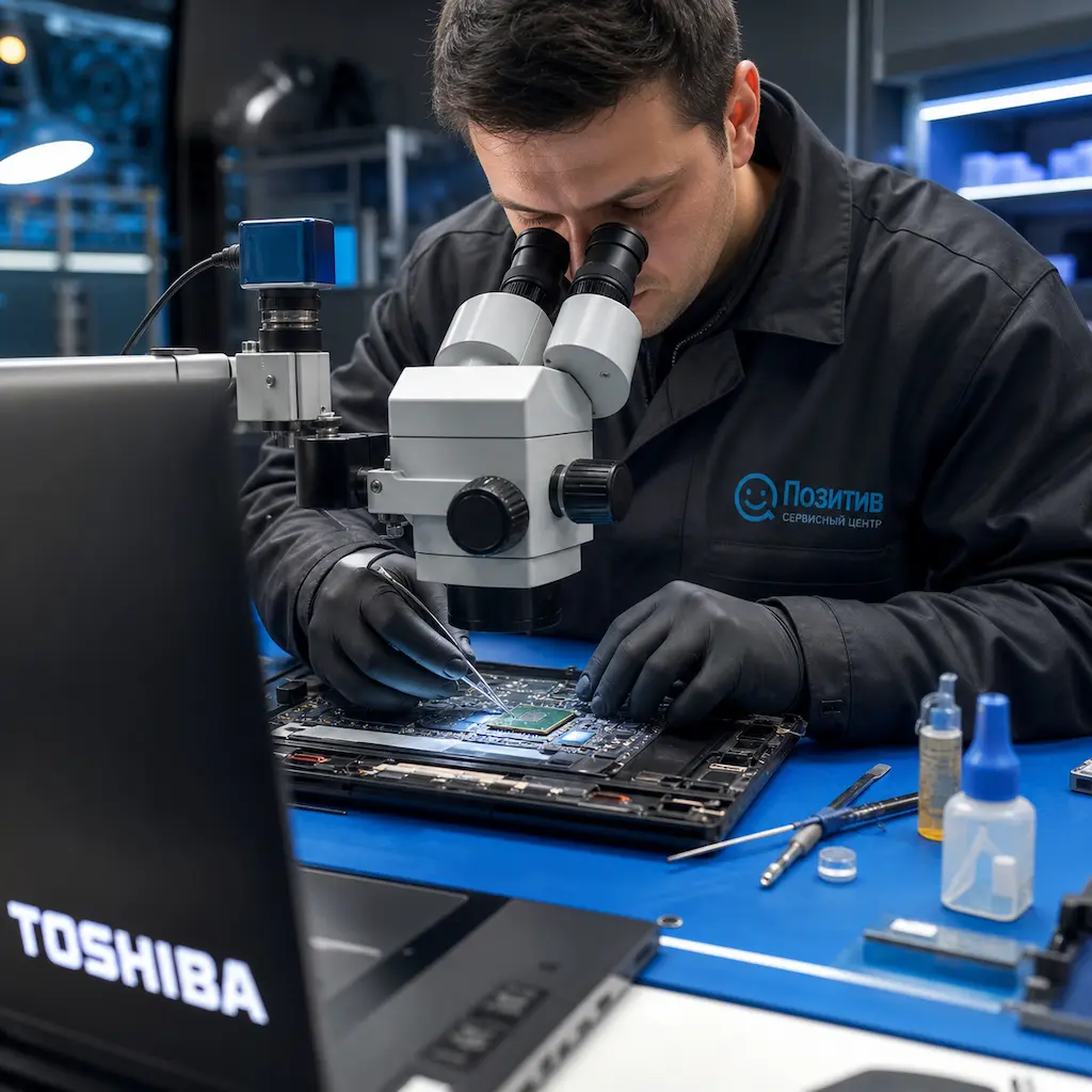 Замена видеокарты ноутбука Toshiba в Люберцах