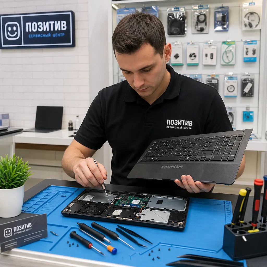 заменить клавиатуру на ноутбуке Packard Bell в Люберцах