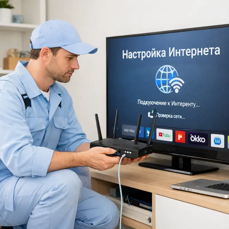 Настройка интернета на телевизоре в Люберцах