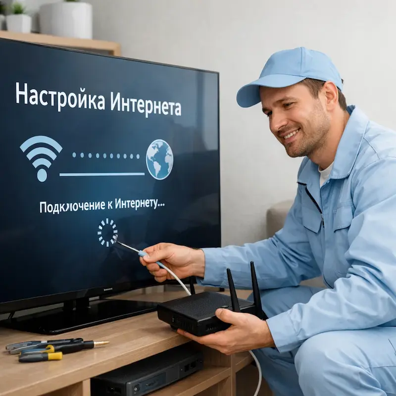 Настройка интернета на ТВ в Люберцах