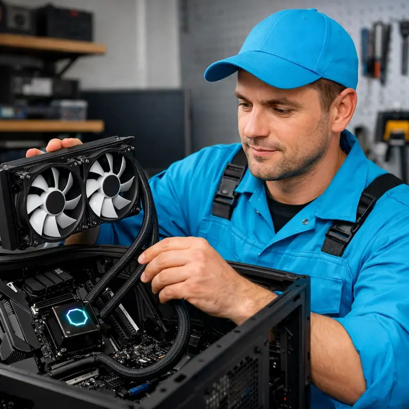 Установка водяного охлаждения на компьютер в Люберцах