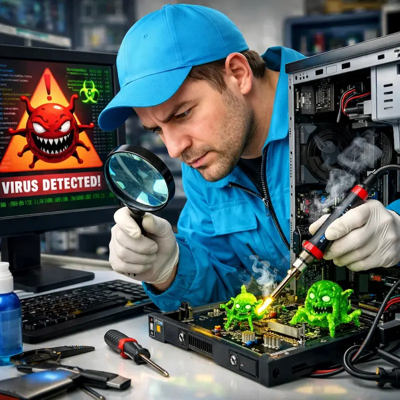 Вылечить компьютерный вирус в Люберцах